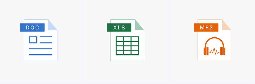 Various file formats that can be uploaded with a document upload app