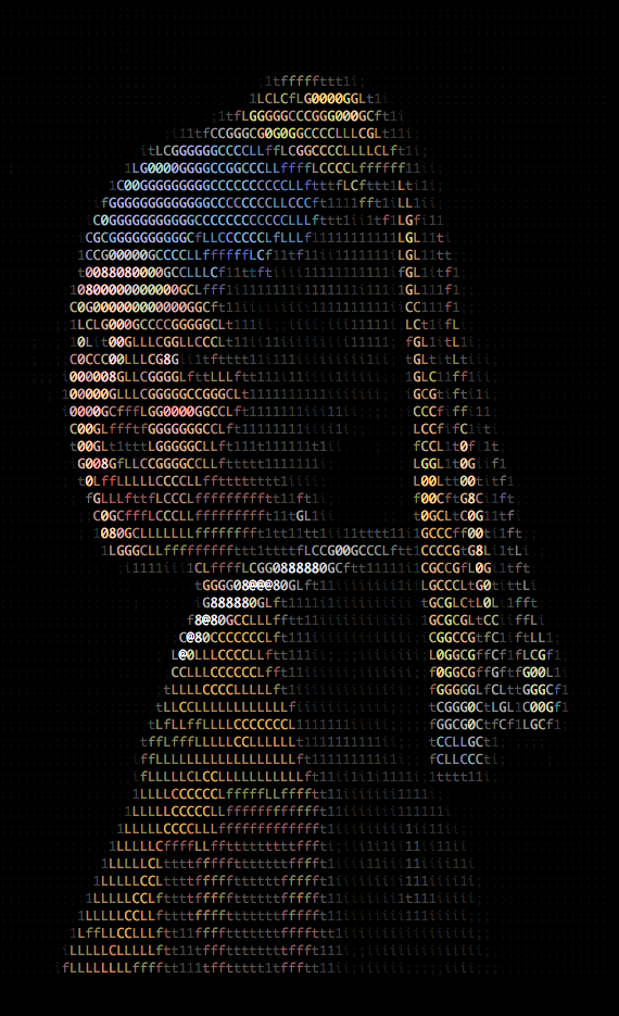 Girl with the pearl earing ASCII