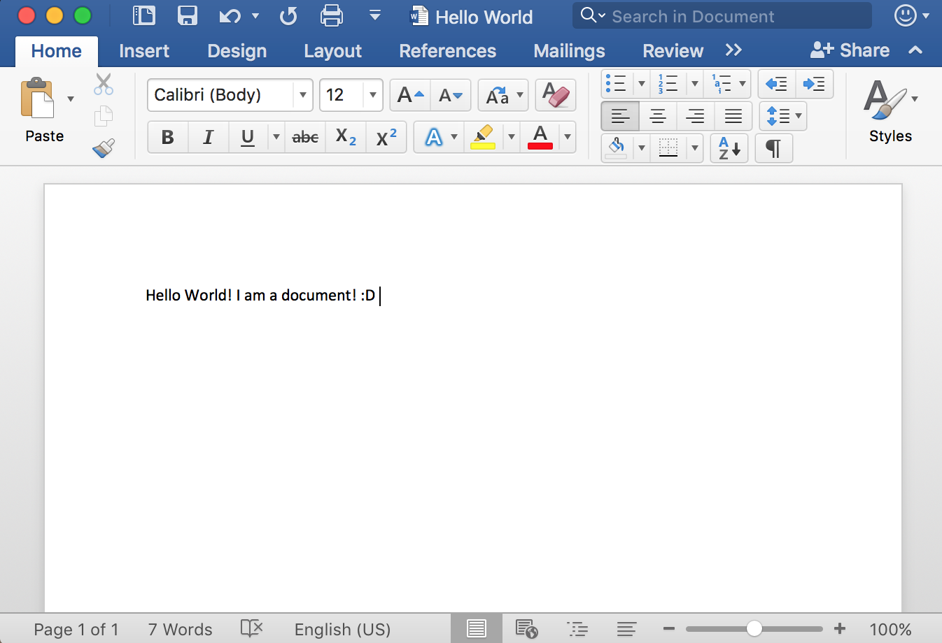 .DOC File Example on Word