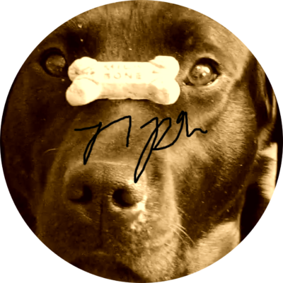 dog image with signature