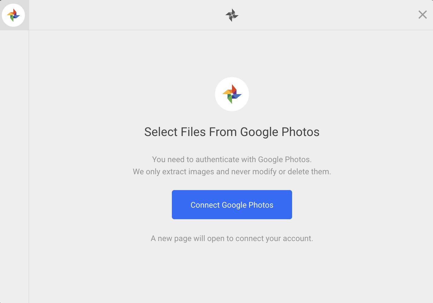Upload from Google Photos API