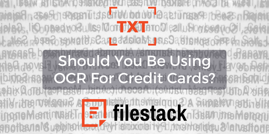 should you be using ocr for credit cards?