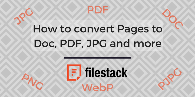 how to convert pages files to pdf
