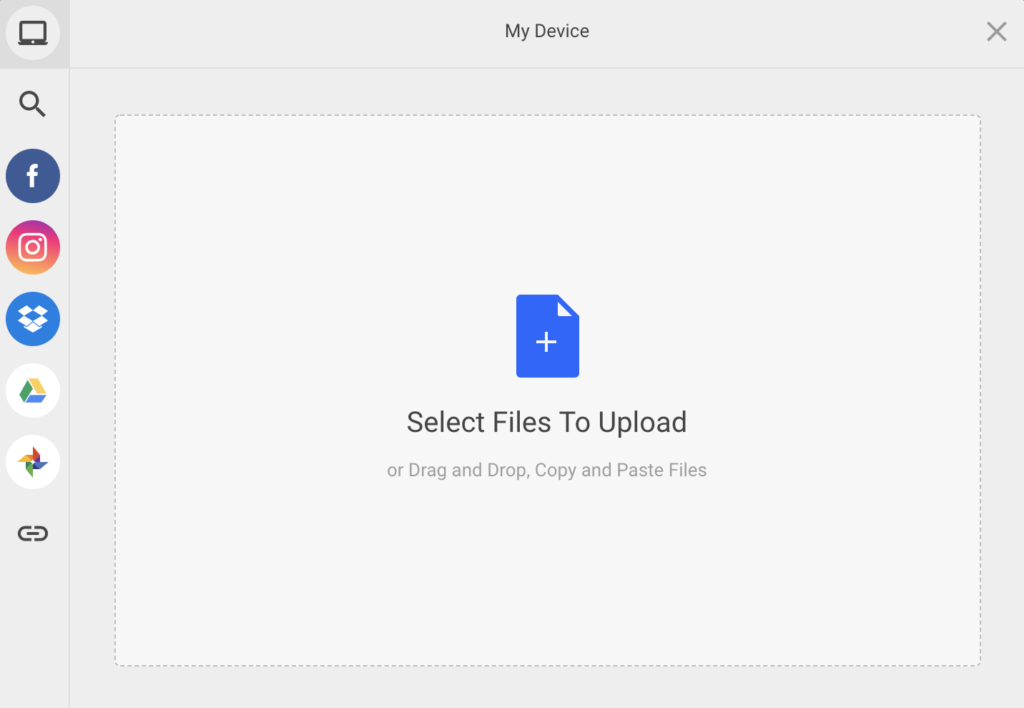 Filestack file picker for file upload