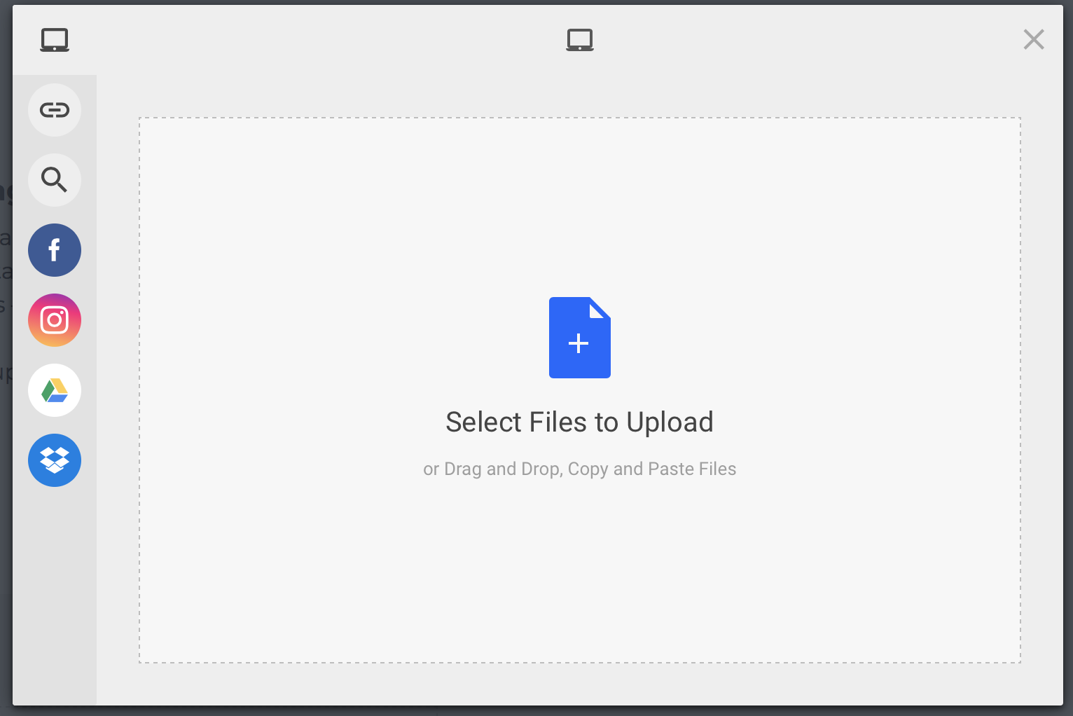 Filestack Javascript file upload