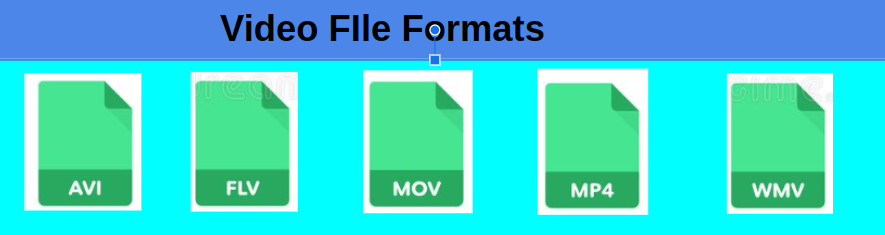 Commonly used video file formats