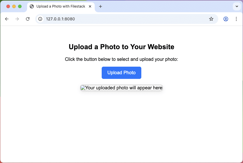 Files upload example - File Input Screen