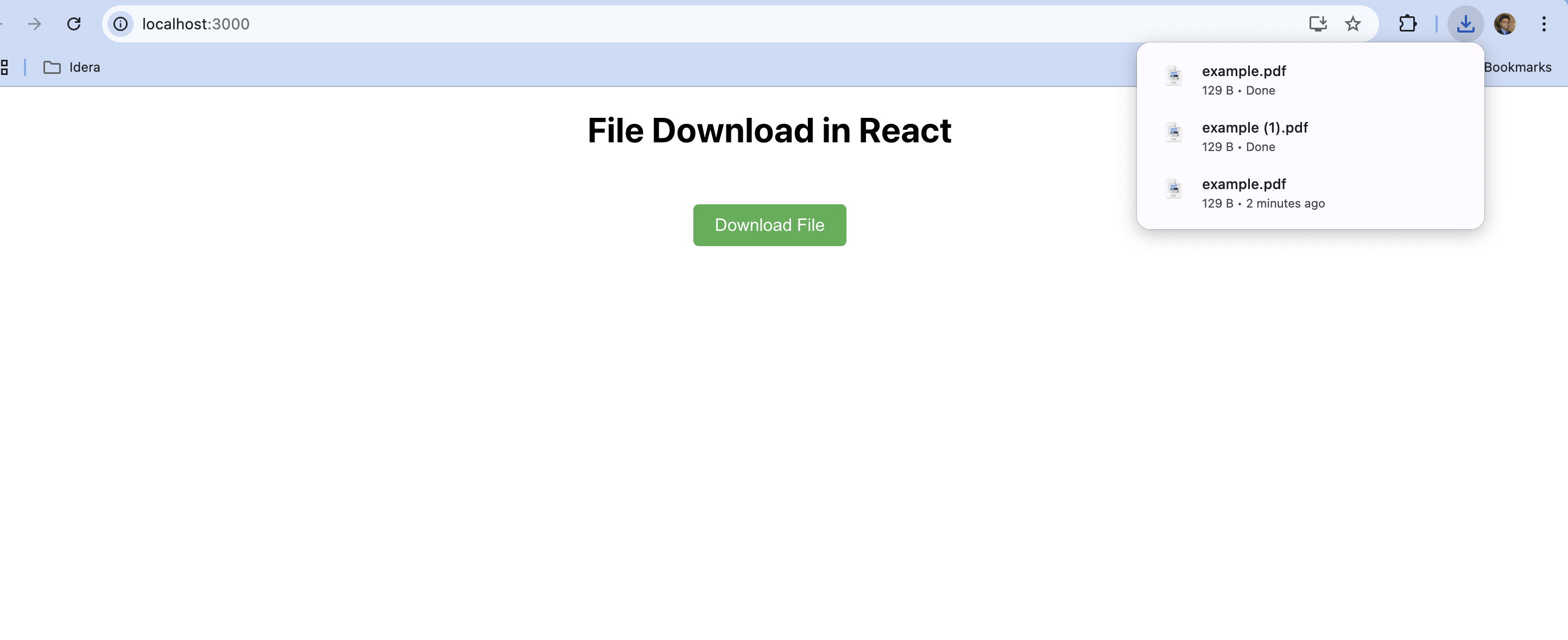 React File Download completed