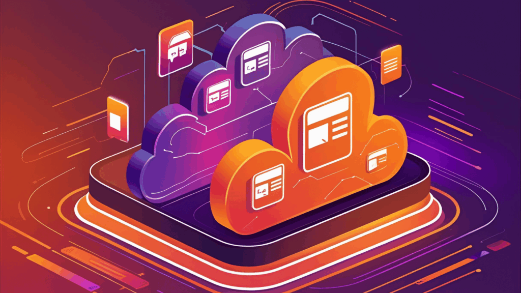 A visual representation of integrating cloud services into your application through a dedicated file uploader library.