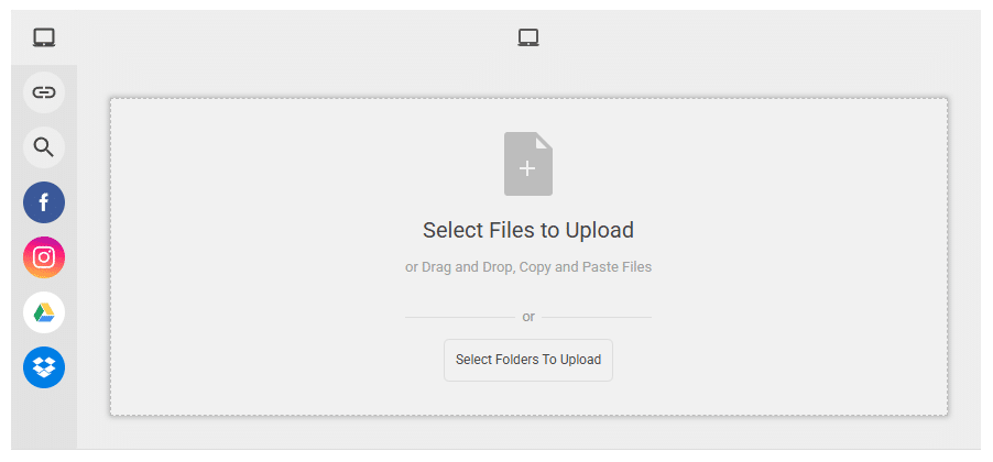 An example of a dedicated file uploader library from Filestack