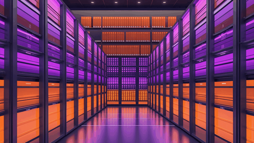 A room filled with files, representing the tons of data that are being transmitted every day across different apps. A dedicated file uploader library makes uploading, processing, and delivering content much easier and safer.