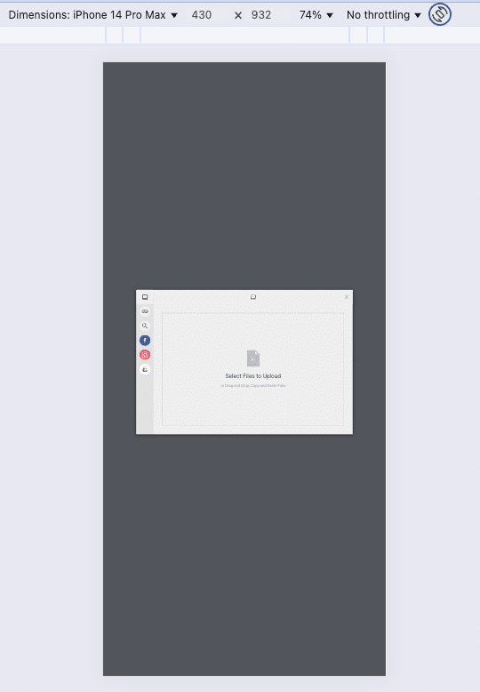 A screenshot of Filestack Mobile-Responsive File Picker