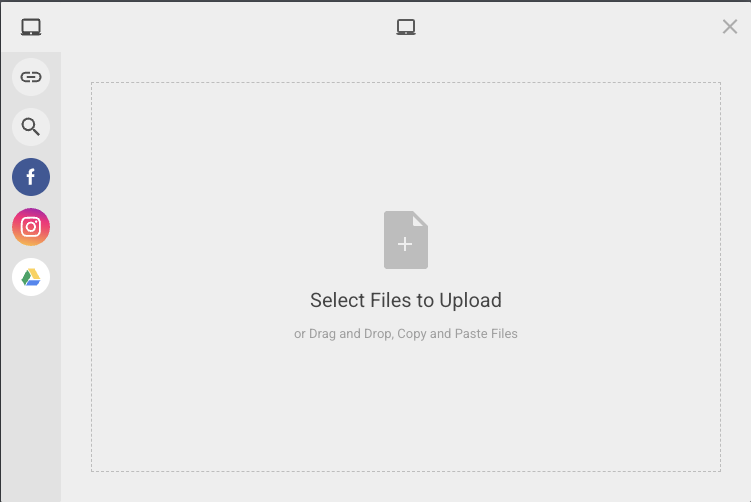 A screenshot of Filestack File Picker that can be used in file uploading sites