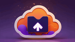 A visual representation of an embedded file upload in a cloud storage.