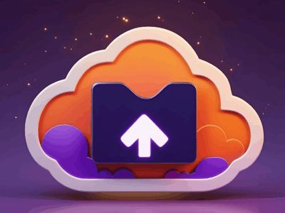 A visual representation of an embedded file upload in a cloud storage.