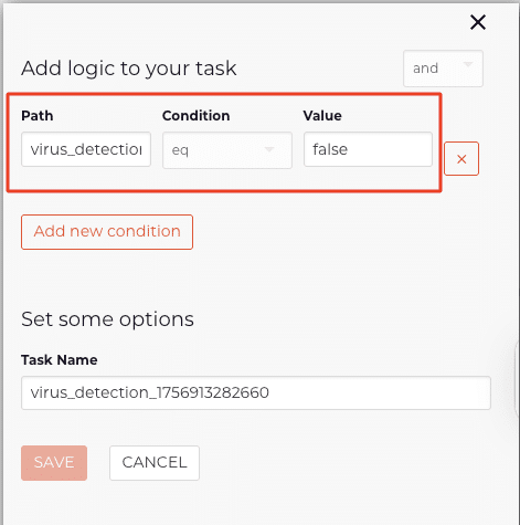 Add a logic to the virus_detection task