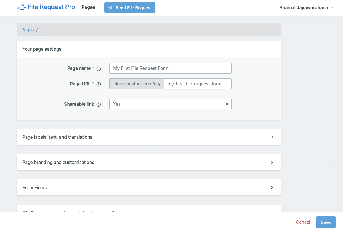File Request Pro - file request page customization