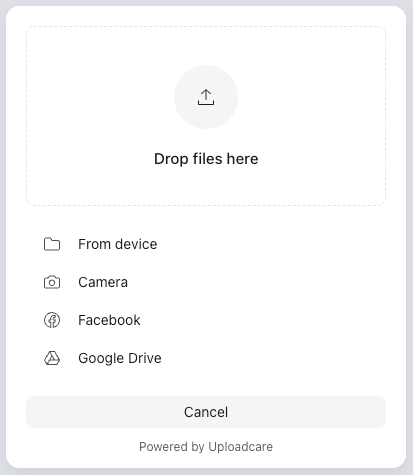 Uploadcare file uploader