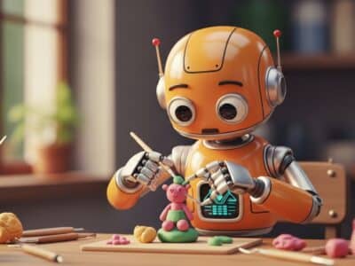 robot manipulating images