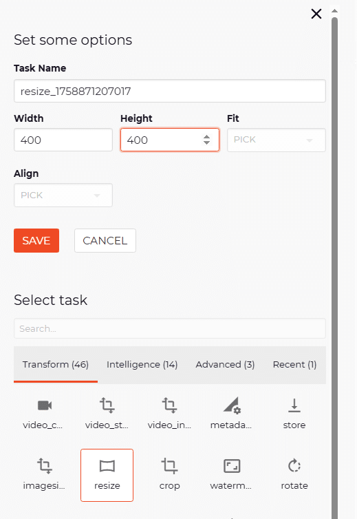 filestack resizing