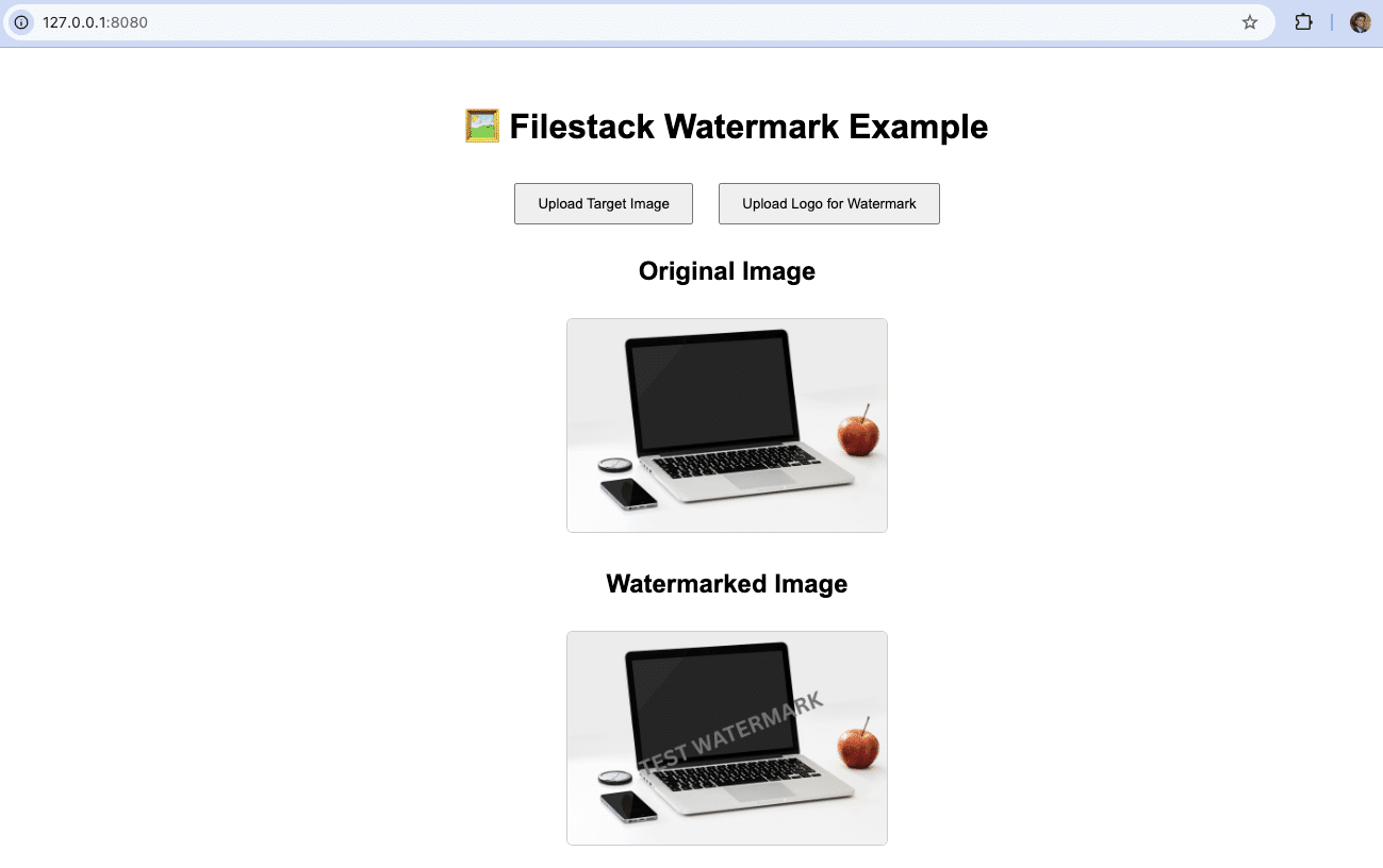 Applying a watermark logo with the Filestack JavaScript image editor