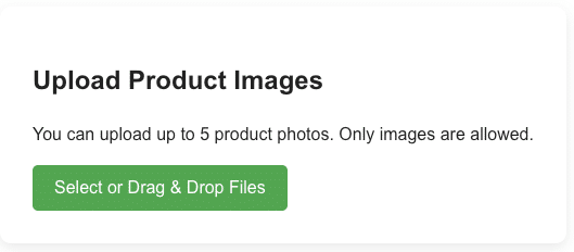 Marketplace app - product image uploads
