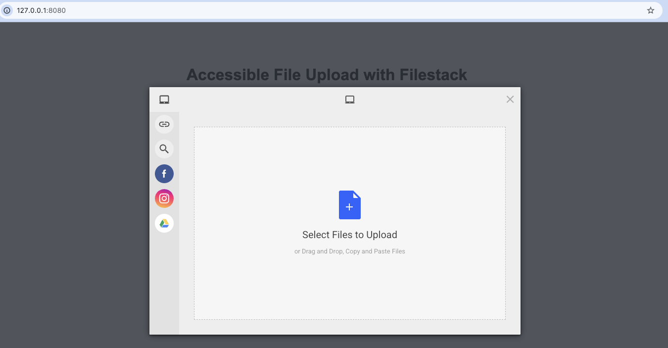 Method 1: The File Picker appears when you click the ‘Upload using the File Picker’ button