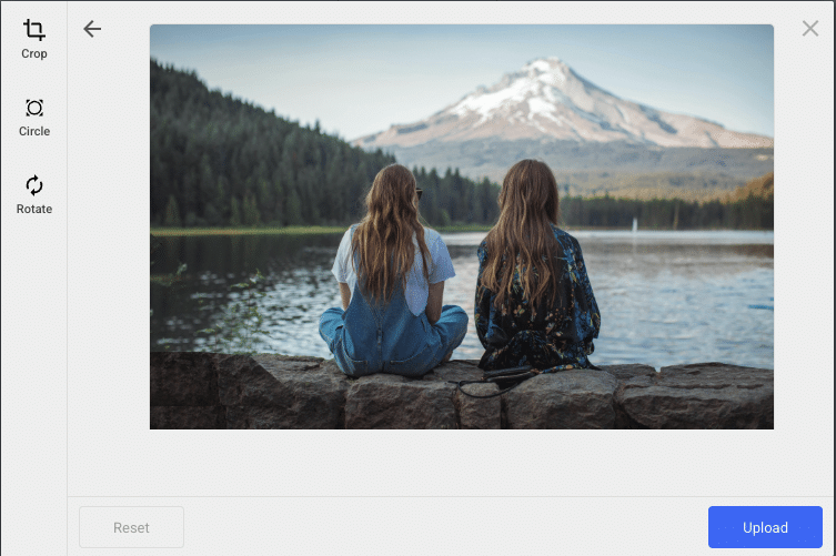 Preview and edit the image before uploading