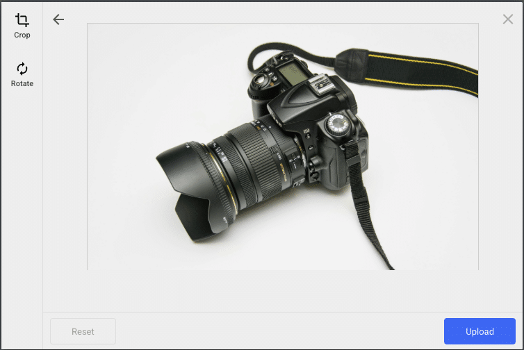 Selected image to rotate in the File Picker