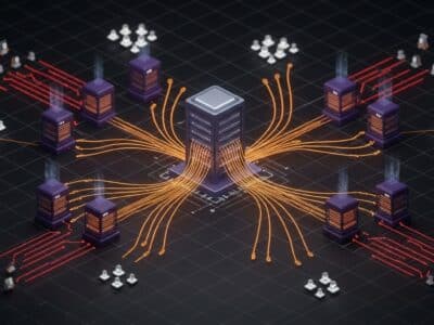Diagram of CDN traffic flow demonstrating how data moves from origin to edge servers and edge servers to end users, which represents CDN bandwidth