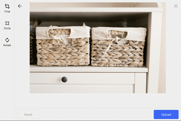 Selected image preview in the Filestack File Picker