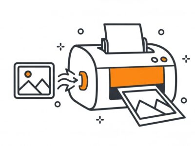 Illustration showing image conversion to JPEG for reliable printing workflows