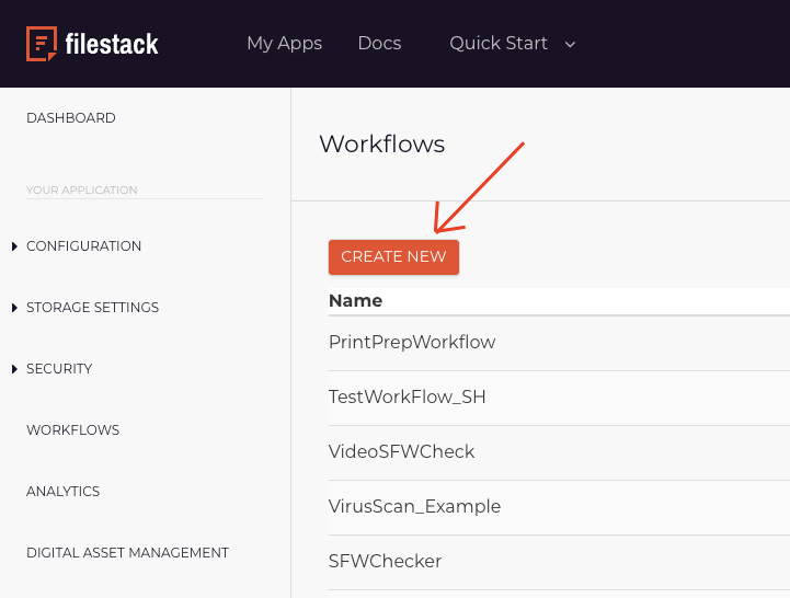 Create a new workflow
