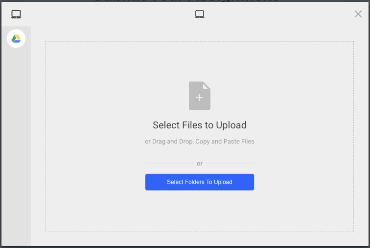 Filestack drag-and-drop file picker