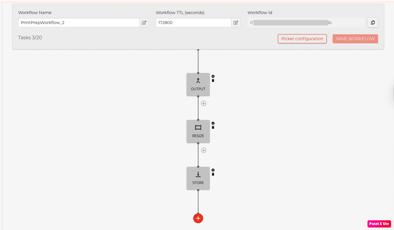 Print prep complete workflow in Filestack dashboard