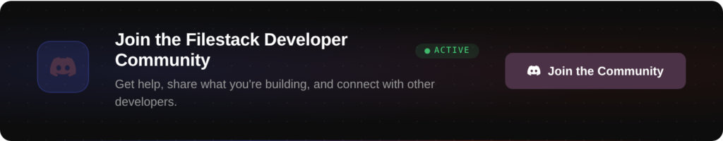 Filestack discord