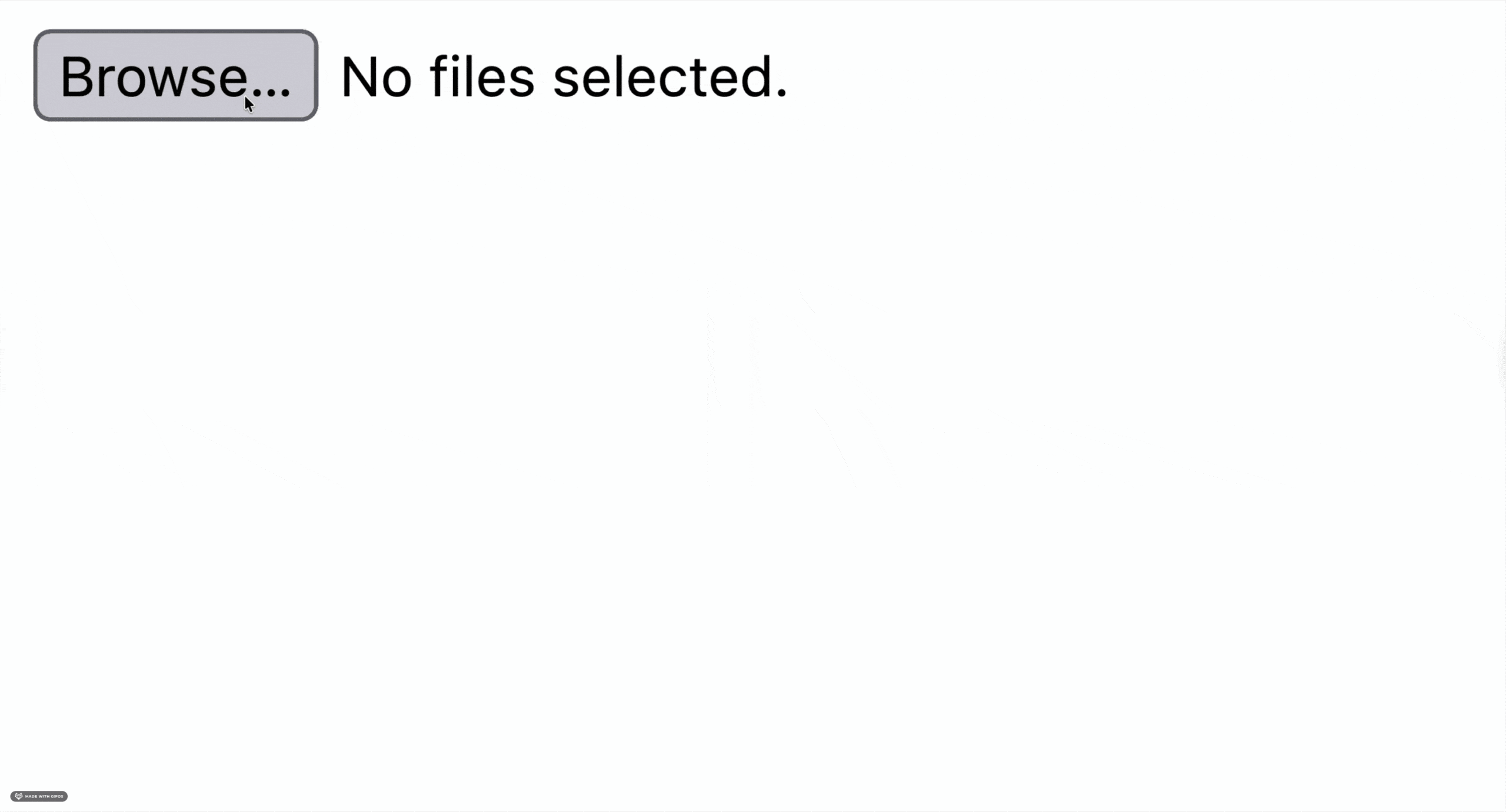 Native HTML file input button opening the default system file picker to select files from a local device
