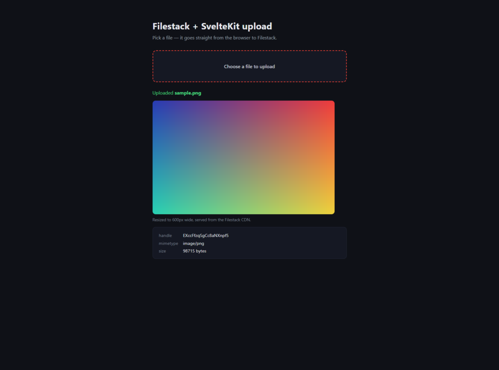 sveltekid upload