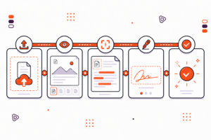 Upload Contract Form UI Design for Signatures and Documents